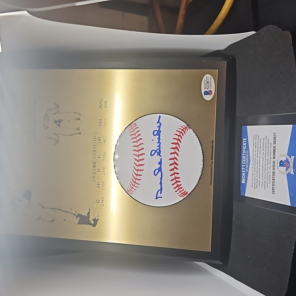 Duke snider autographed state plaque mint condition no scratches